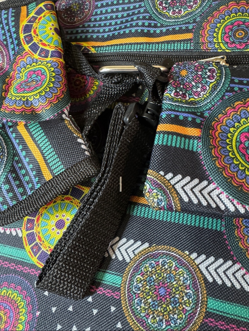 Multicolor Patterned Backpack Set - Black Base - Picture 4 of 11